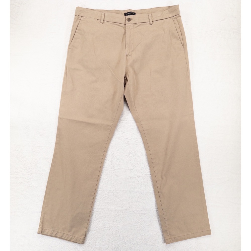 Banana Republic Mens Chino Pants 38x30 Tan Khaki Twill Stretch Straight Casual